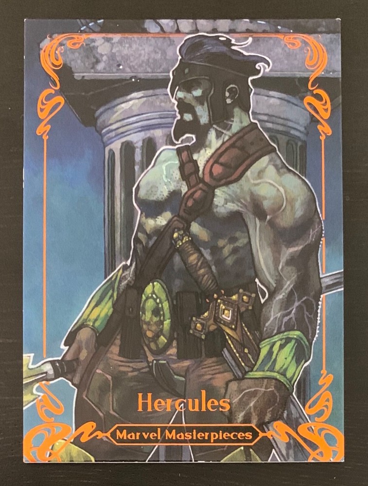 2018 Marvel Masterpieces Legendary Orange #26 HERCULES Insert Comic Card /99