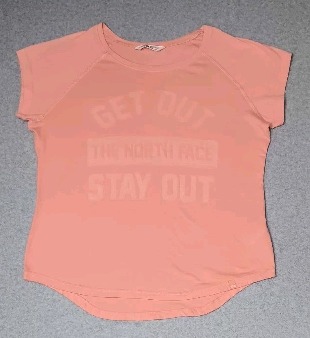 The North Face Short Sleeve Shirt Womens Size M Flash Dry Pale Pink 