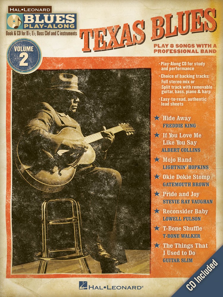 Texas Blues Play-Along Vol 2 for Bb Eb C BC Instruments Sheet Music Song Book CD