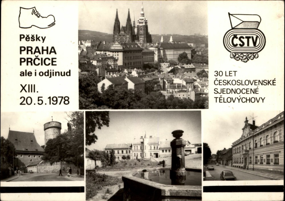 RPPC Prague Czech Republic Aerial view vintage postcard c738