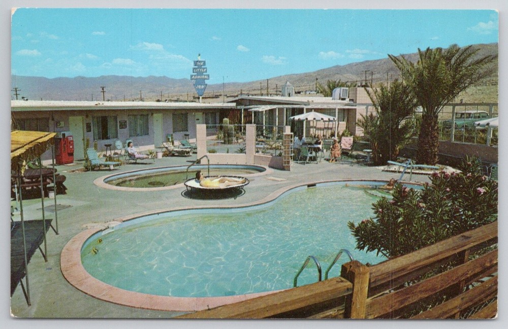 Little Admiral Inn Spa-Tel Desert Hot Springs CA Vintage Chrome Postcard