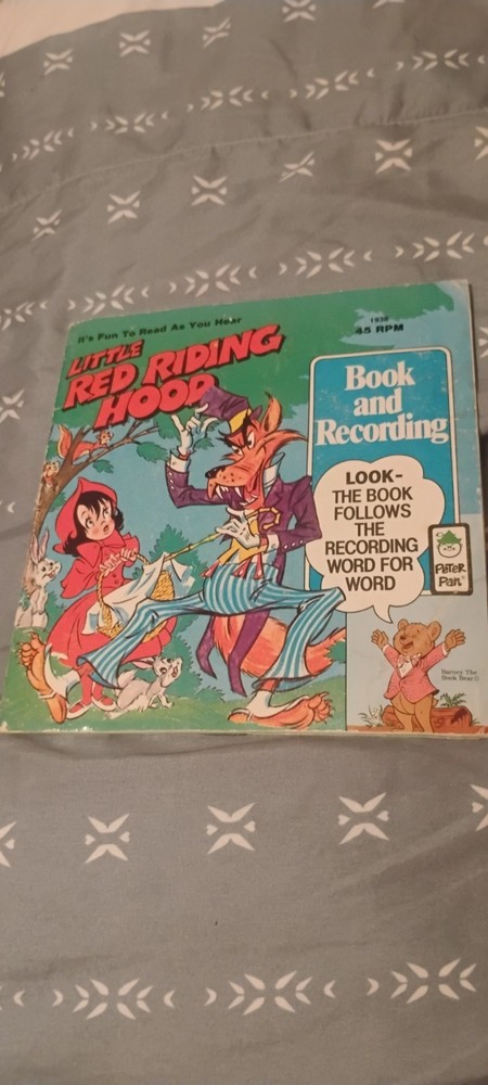 Little Red Riding Hood Book and Record 45 RPM Peter Pan Records