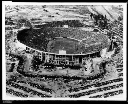 The Rose Bowl In Pasadena During A Football Game 1926 California - Old Photo