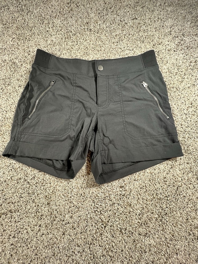 Athleta Trekkie North Short Black Stretch Ripstop Hiking Travel Shorts Size 6