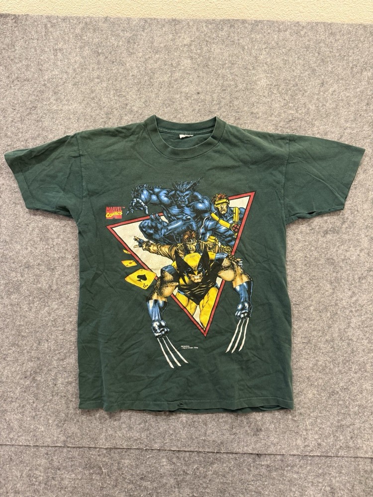 90's Vintage X-Men XMen Wolverine Gambit Beast Cyclops Men's T Shirt Tee Size M