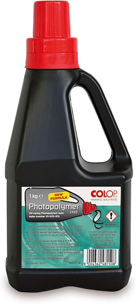 COLOP Photopolymer Liquid Gel for Rubber Stamp Making - VX55