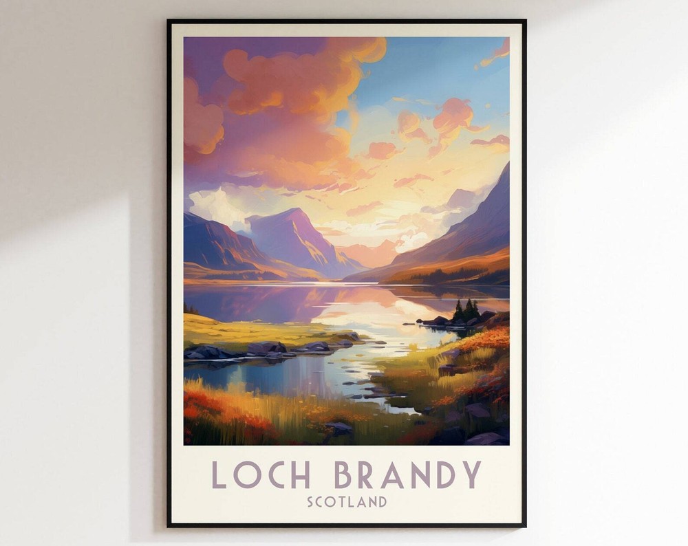 Loch Brandy Travel Print Scotland Print Scotland Home Decor Wall Art Wedding