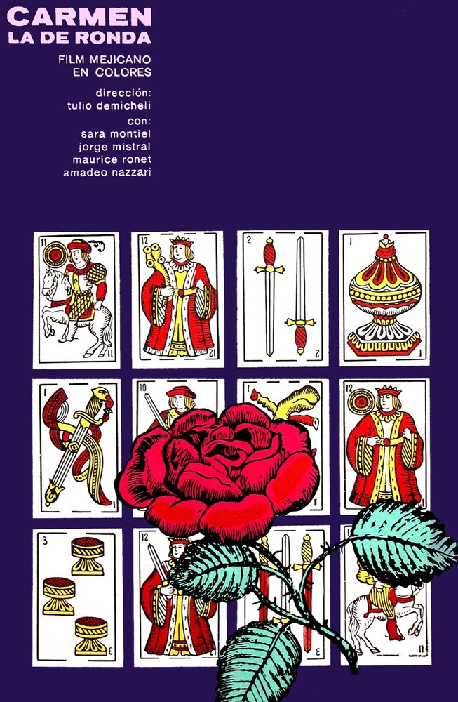 8286.Carmen la de ronda.mexican film.play cards.POSTER.movie decor graphic art