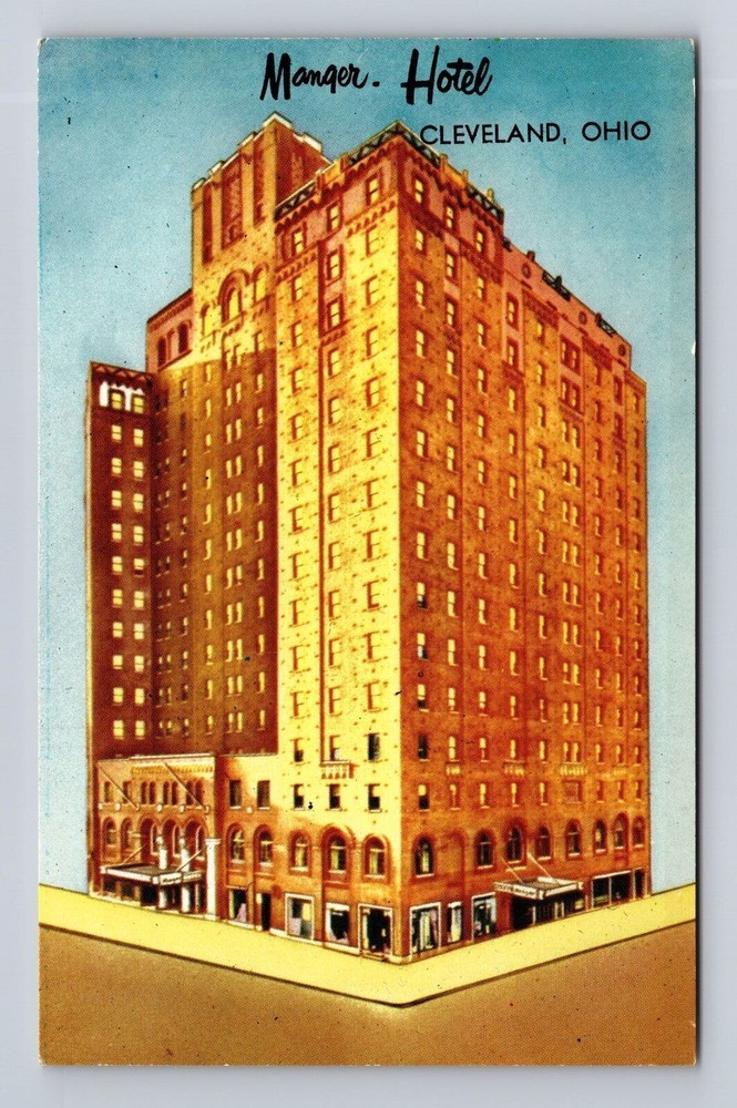 Cleveland OH-Ohio, Manger Hotel, Advertisement, Antique, Vintage Postcard