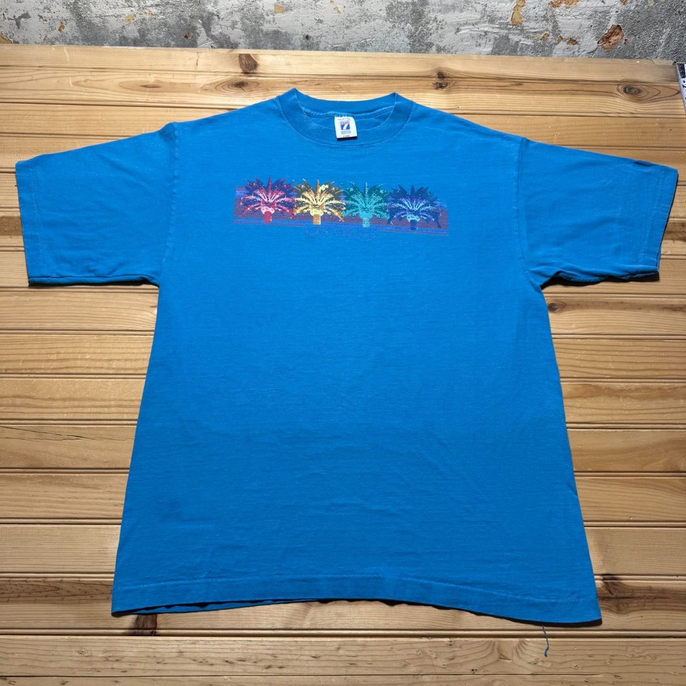 Vintage 90s Las Vegas Nevada Palm Trees Hotel Casino Souvenir  T-Shirt USA - XL