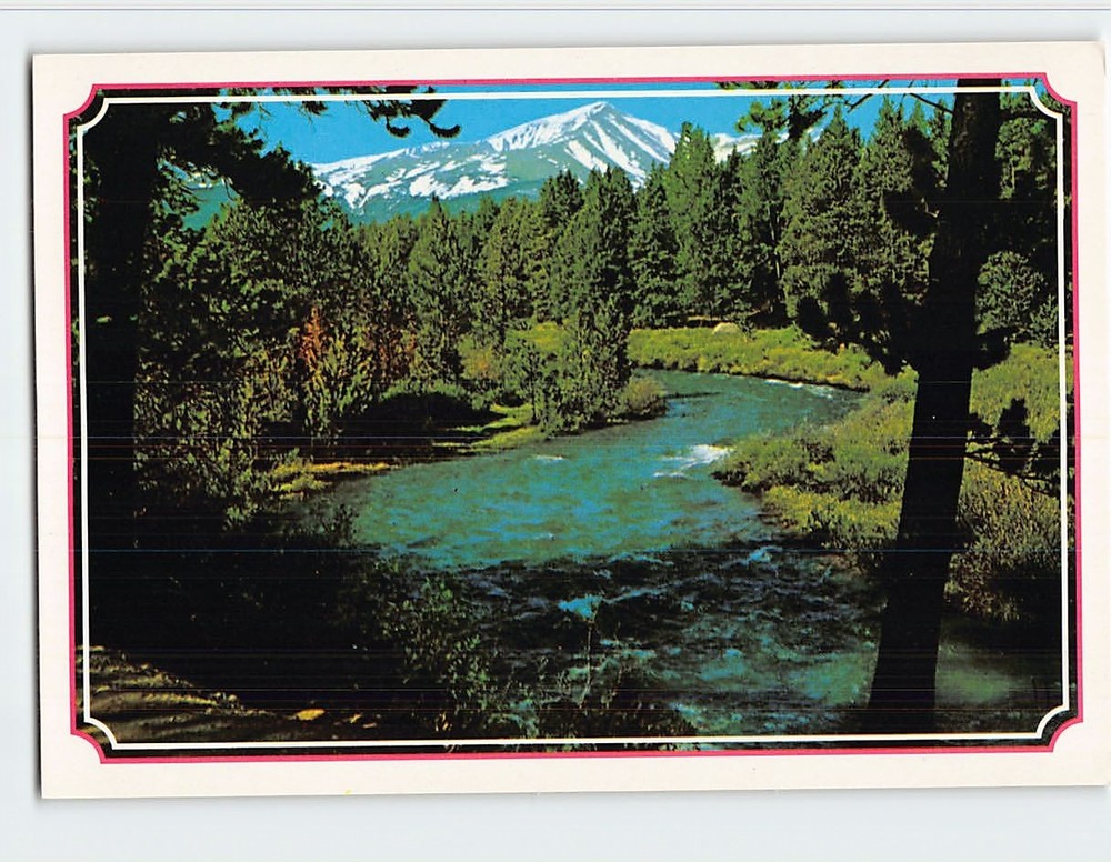 Postcard Mt Elbert Arkansas River Colorado USA
