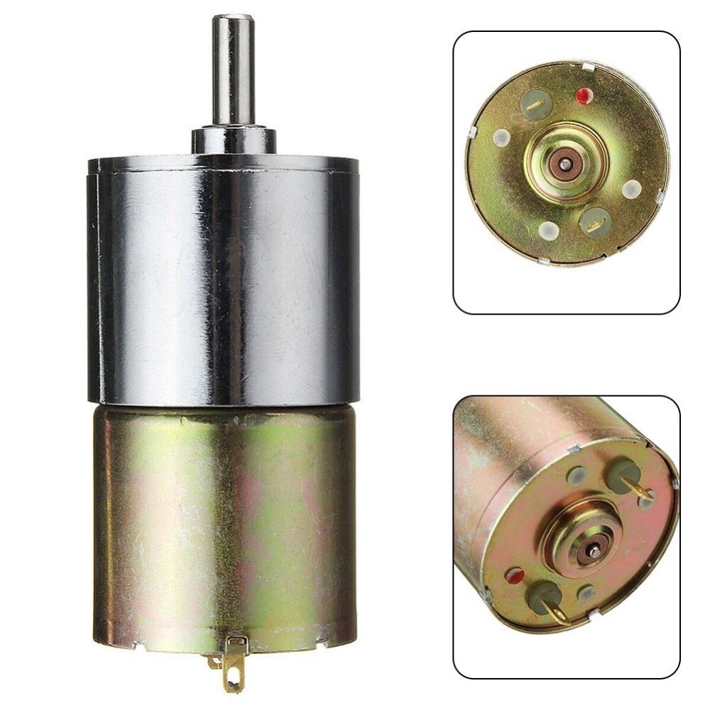 High Torque Electric Gear Box Motor Speed-Reduction DC 12V 2RPM- 1000RPM
