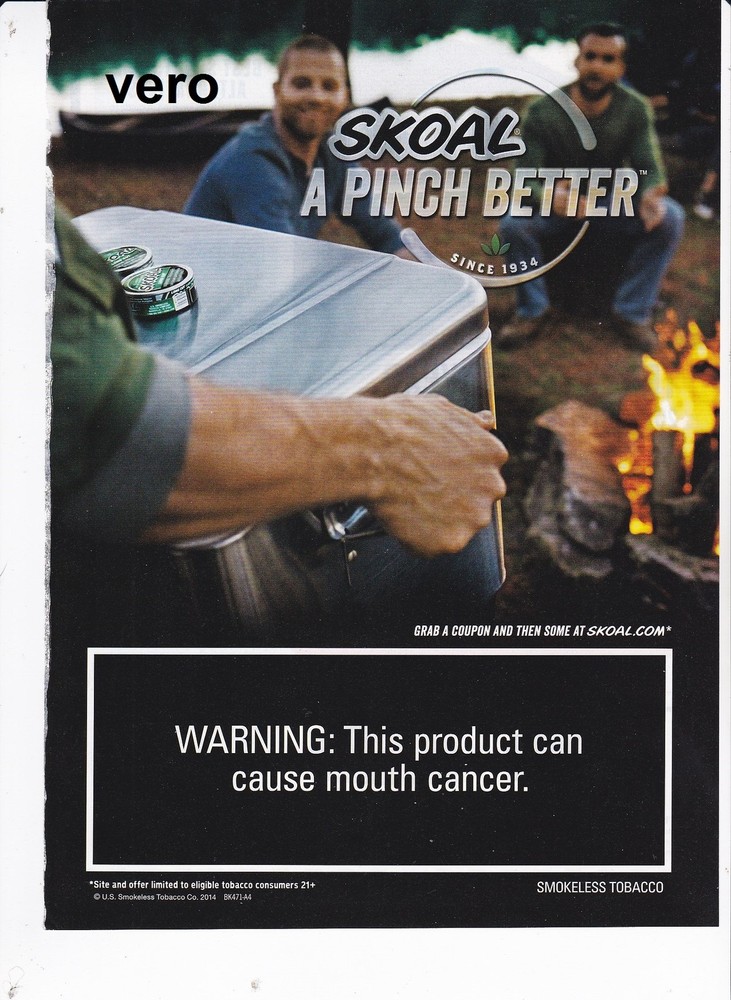 SKOAL 2014 magazine print ad page clipping smokeless chewing tobacco advert