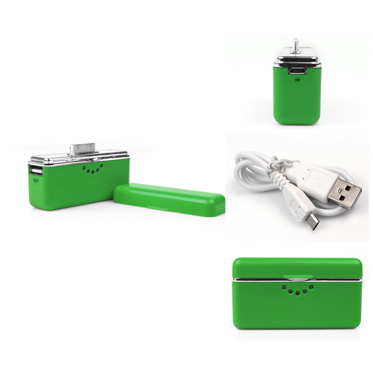 2800mAh Green Portable USB Battery Charger for iPhone 4S 4 3GS iPod Nano