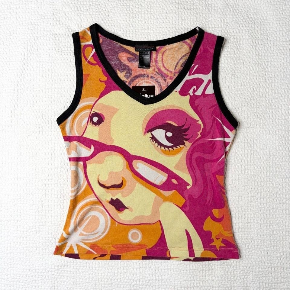 vintage Custo Barcelona abstract graphic tank-image