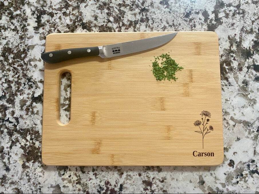 Aster Cutting Board | Flower Charcuterie Board | Custom Serving Tray |