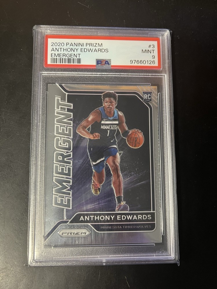 2020 Prizm Emergent #3 Anthony Edwards PSA 9 RC Rookie