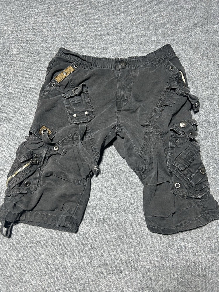 Y2K RS seven rave shorts black Trip Style Y2K Skater Size 32