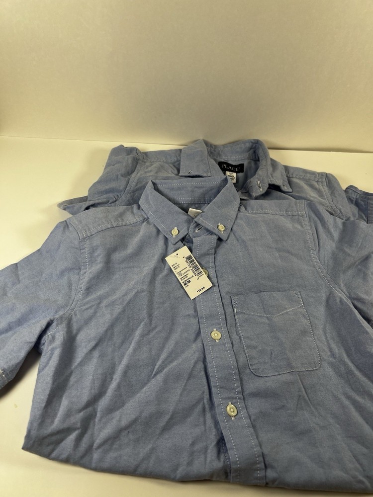 Lot 4 Children's Place Boys Blue Uniform Oxford Shirts Size M 7-8