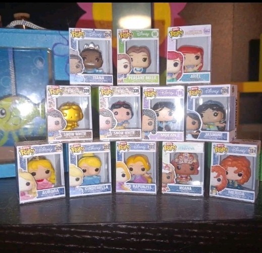 DISNEY PRINCESS FUNKO BITTY POP LOT OF 12