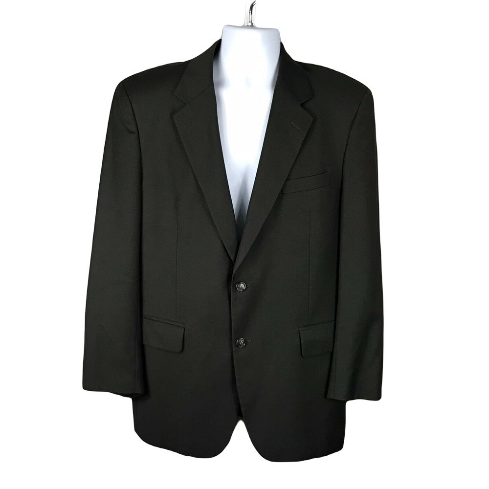 Jos. A Bank Green 2 Button Wool Blazer Jacket Sz 42R ~ Lined  ~ Single Vented