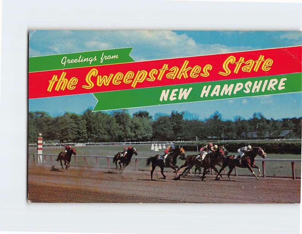 Postcard Greetings from the Sweepstakes State New Hampshire USA
