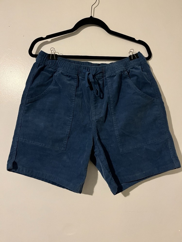 Men’s Katin Corduroy Blue Drawstring Shorts Size Medium EUC Summer Hiking