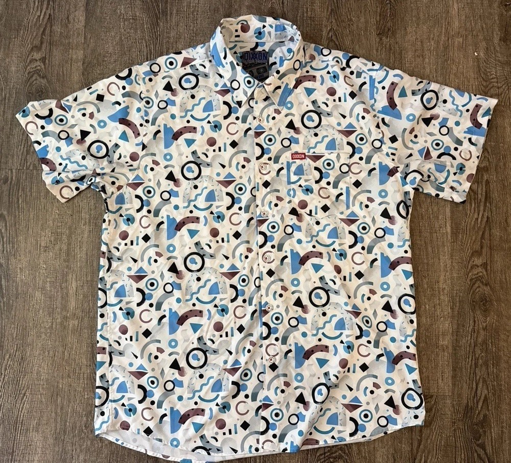 Dixxon Flannel Co Mens New Wave Party Button Up Shirt Size XL Short Sleeve