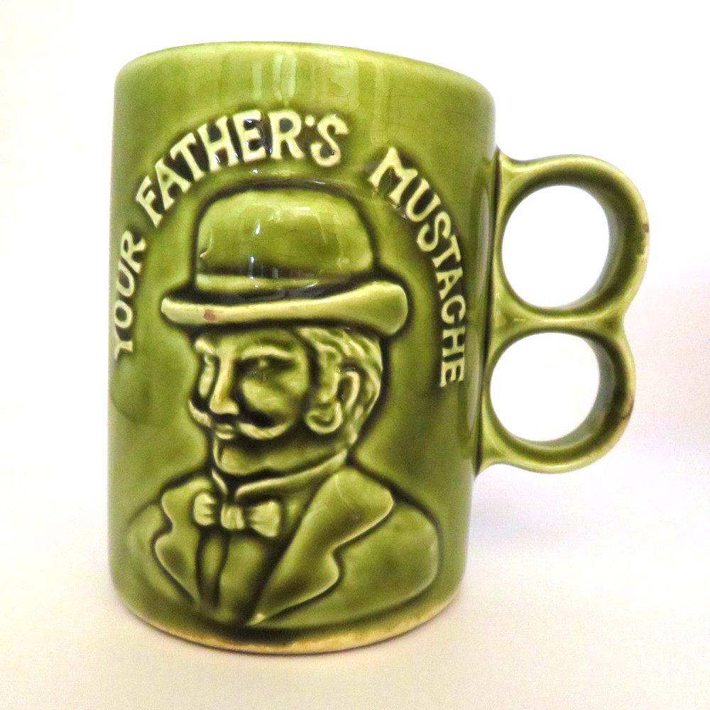 DISPLAY ONLY  Vintage 1940’s  “Your Father's Mustache” Japan Shaving Mug
