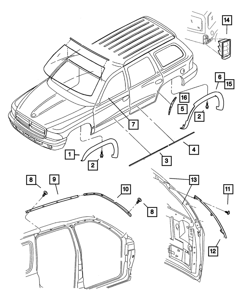 Genuine Mopar Lift-Gate Glass Molding Left 55256637AC for Perfect Fit