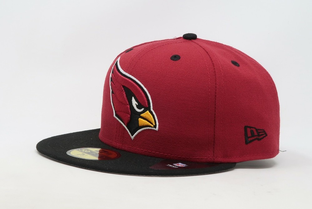 New Era 59Fifty Men Boys Cap Arizona Cardinals 2Tone Basic Red Black Fitted Hat
