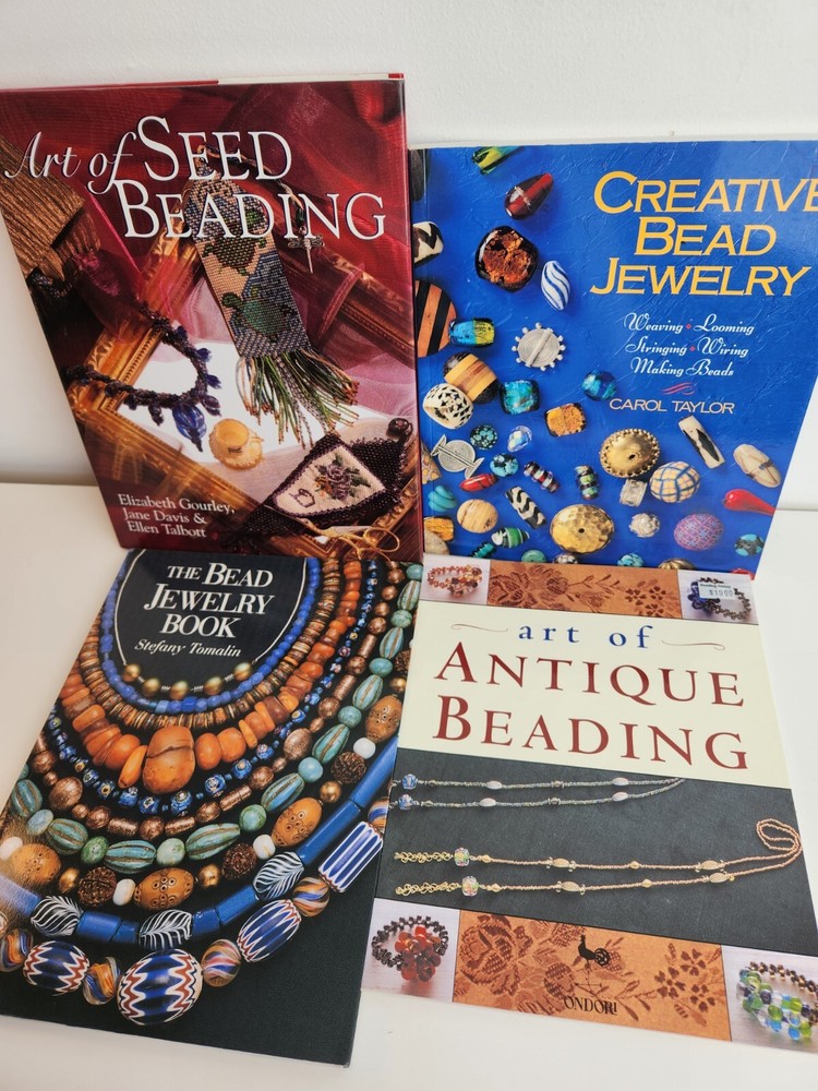 Book Lot Beading Beaded Jewelry Makers Earring Necklace Amulet Patterns Weaving