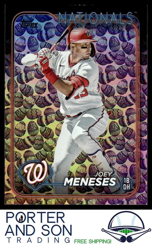 Joey Meneses 2024 Topps Holiday Eggs SP #142 Washington Nationals Baseball Card
