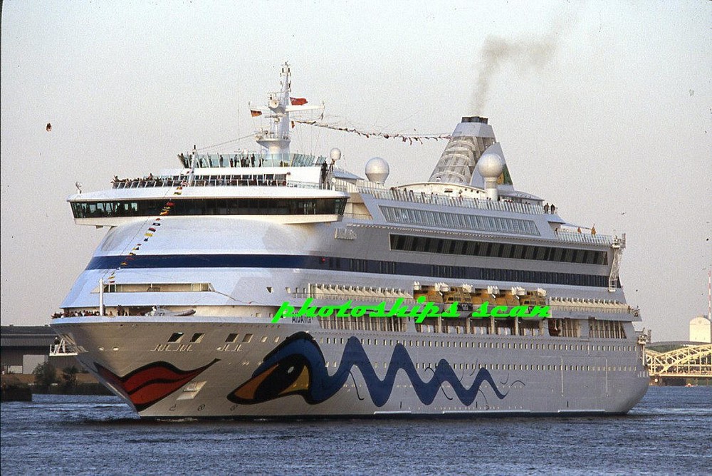 1  slide of British-flag Aida Cruises 2002-built cruise ship AIDAvita