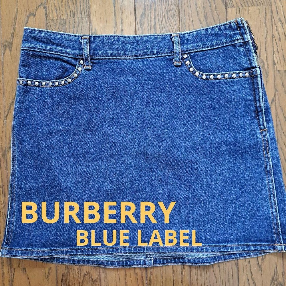 BURBERRY BLUE LABEL Denim Mini Skirt Size 36 Used Quality Item