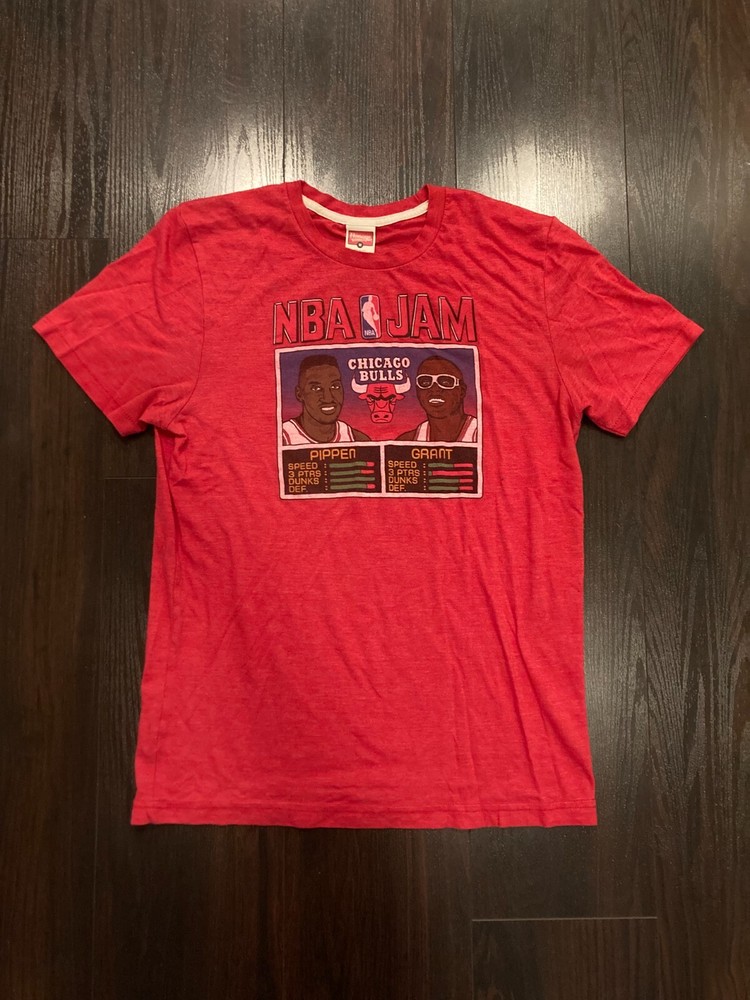 Vintage Single Stitch Made in USA NBA JAM Chicago Bulls T-shirt Size Medium