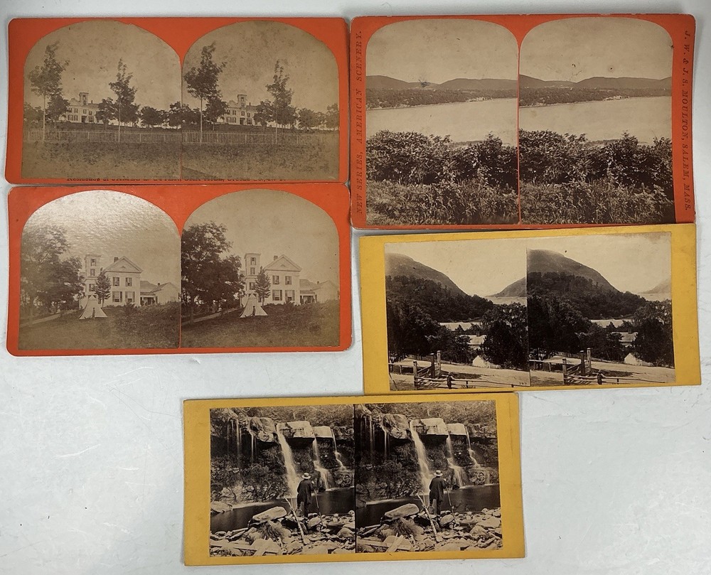 Antique Stereoview Card Lot Of 5 New York Scenery