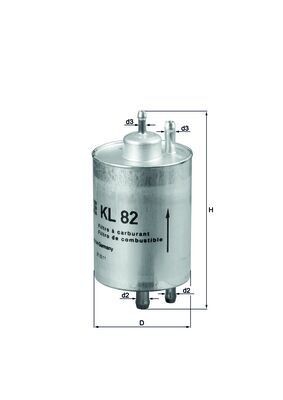 KL 82 Knecht fuel filter for Chrysler, Mercedes-Benz, Puch