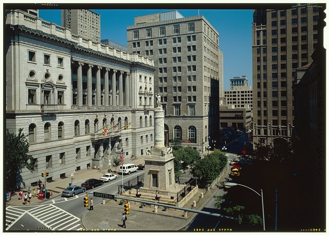 Monument Square,North Calvert Street,Baltimore,Maryland,MD,HABS,Historic Survey