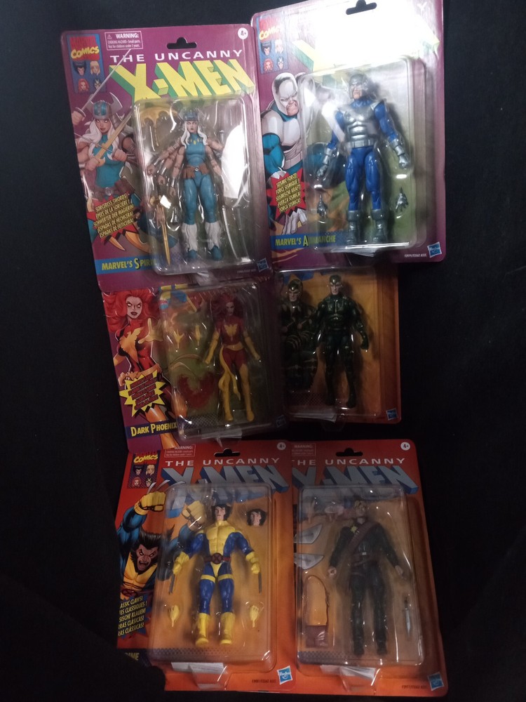 Marvel Legends X-men Retro Set of 6 Action Figures Hasbro