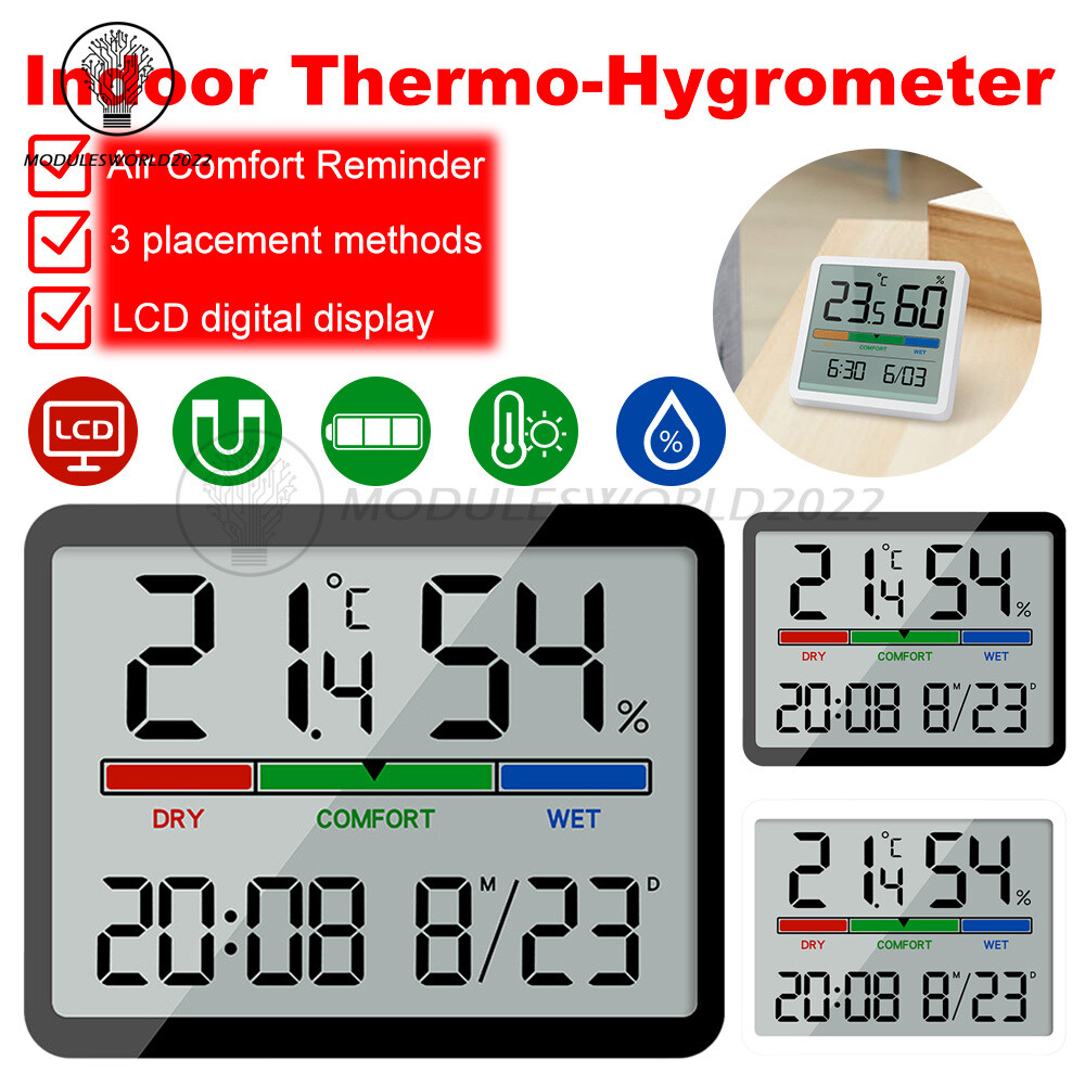 Thermometer Indoor Digital Hygrometer Temperature Humidity Meter Weather Station