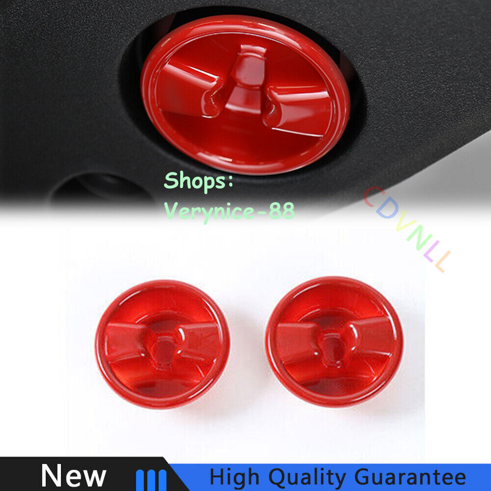 Fit For Jeep Wrangler JK 2007-2010 Bright Red Car Car Roof Knob Cover Trim 2PCS