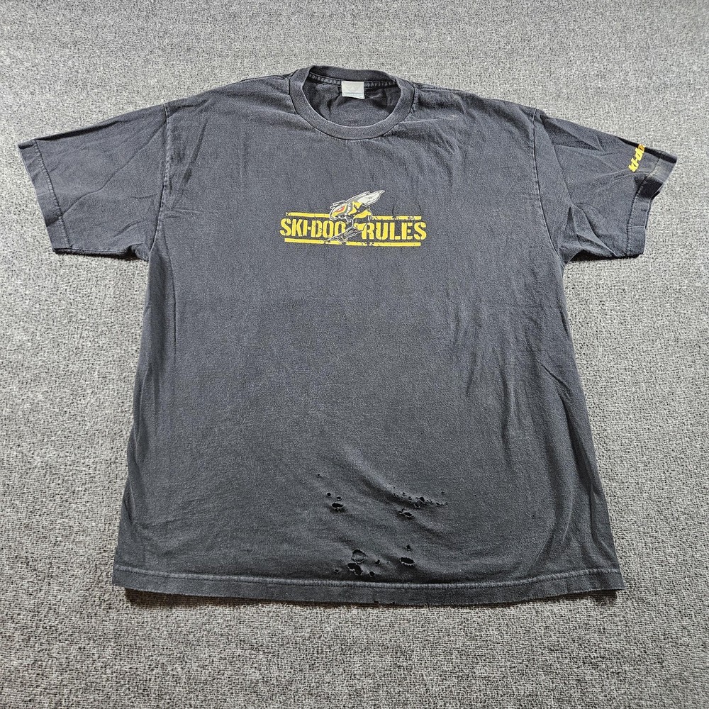 Ski-Doo Rules Shirt Mens XL Black Alstyle Snowmobile Graphic BRP Motorsports