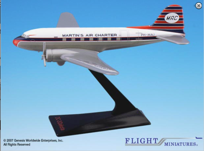 Flight Miniatures Martin's Air Charter DC-3 1:130 Scale Model Airplane