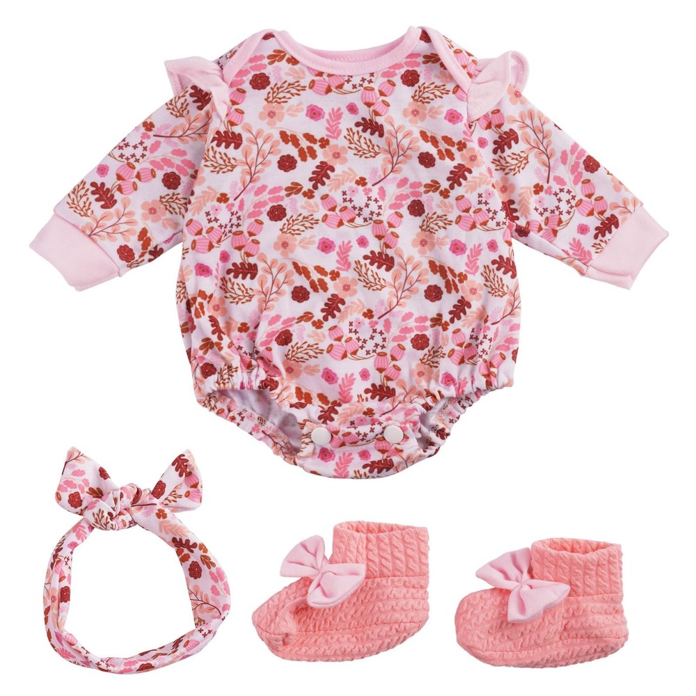 BABESIDE 3PCS Reborn Baby Doll Clothes for 17-22 Inch Inches, Pink