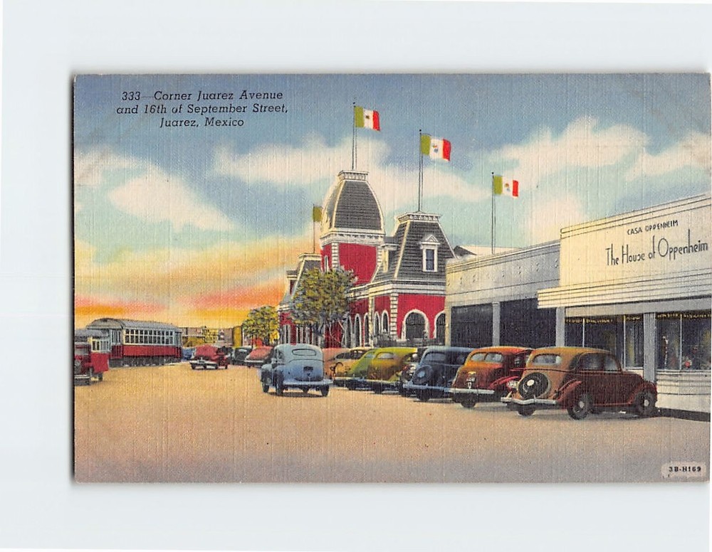 Postcard Corner Juarez Avenue & 16th September Street Juarez Mexico