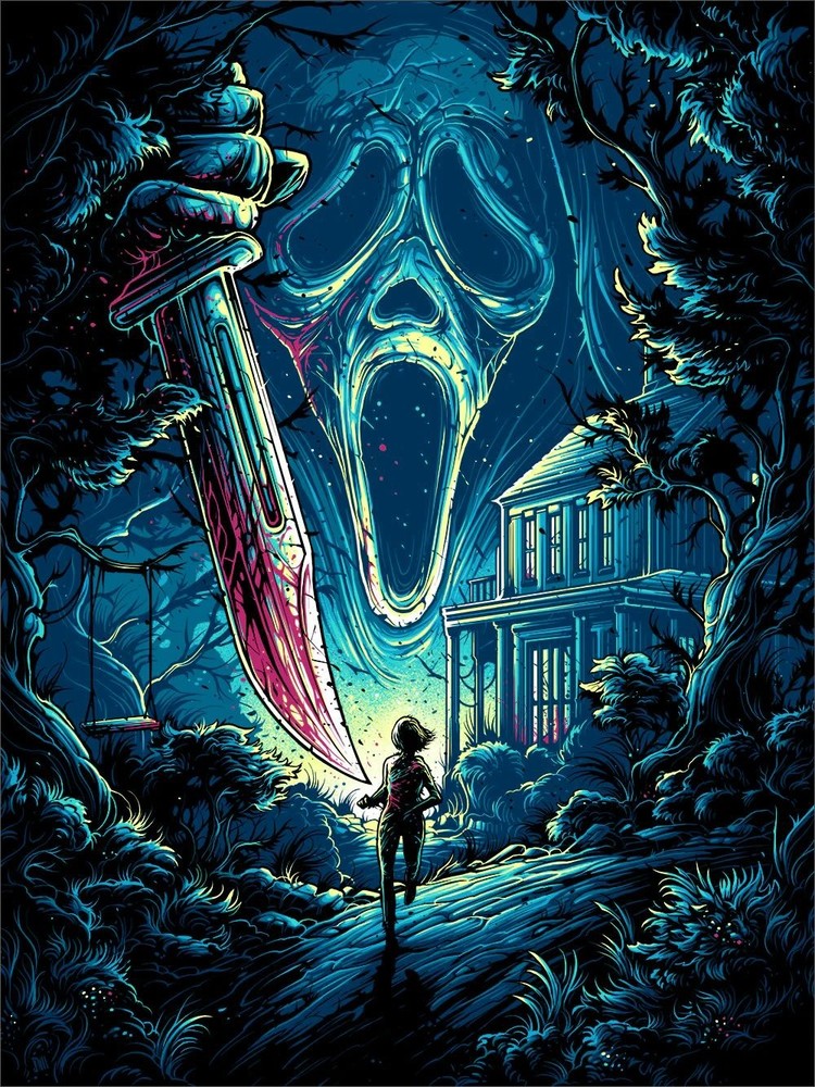 Scream by Dan Mumford 25/90 18” x 24” Screen Print Movie Art PosterEdition # 25 of 90, 18” x 24” Size, New