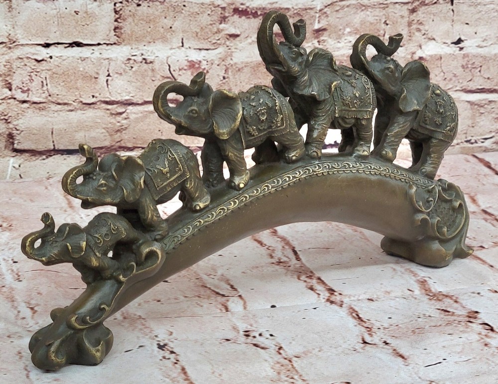 Elegant Handcrafted Bronze Elephant Sculpture for Prosperity and Luck
