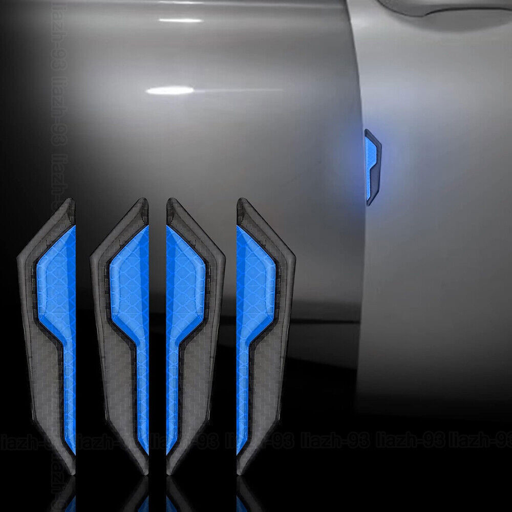 Blue Car Door Guard Protector Edge Strip Reflective Scratch Sticker Accessories