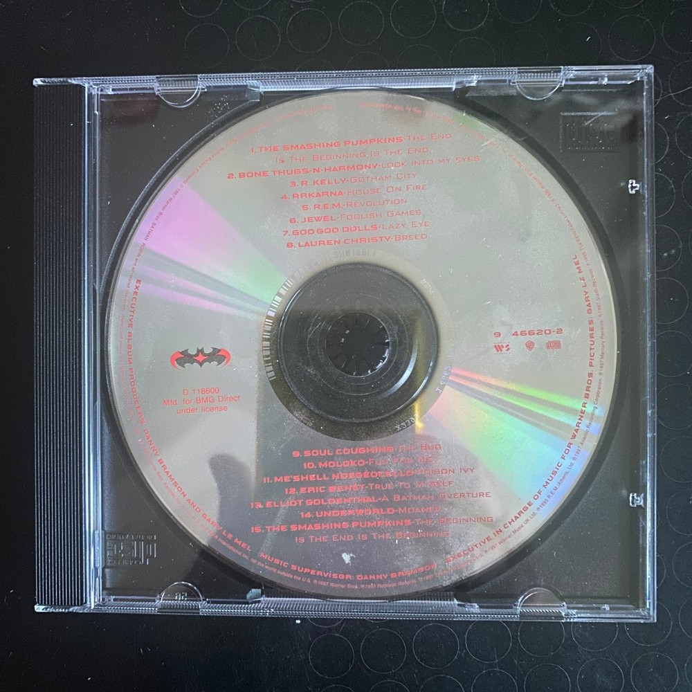 Batman & Robin Soundtrack CD 1997 BMG Direct Warner Bros. Multi-Artist OST